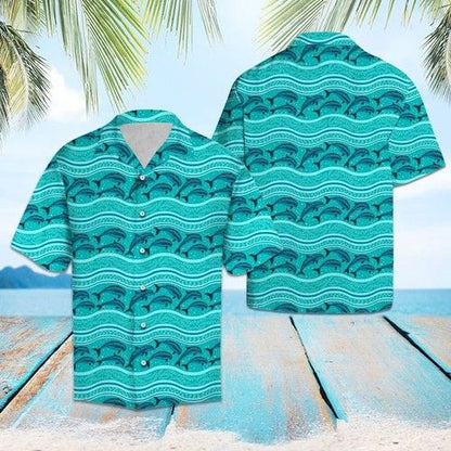 Dolphin Ocean Hawaiian Shirt Summer_Hawaiian Shirt Gift, Christmas Gift