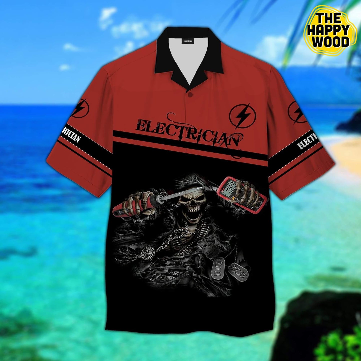 Electrician 3D Hawaiian Hawaii Shirt_Hawaiian Shirt Gift, Christmas Gift