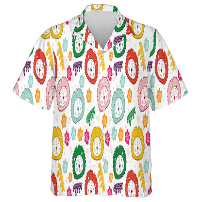 Aghaidh Leon ildaite le Bláth ar Chúlra Bán Léine Haváís, Bronntanas Léine Haváís, Bronntanas Nollag