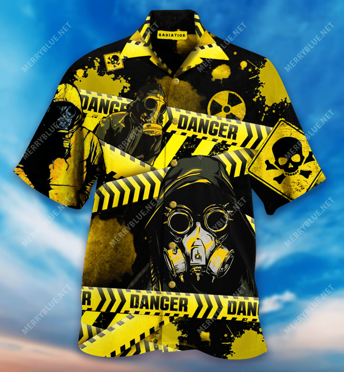 Radiation Totally Rad Hawaiian Aloha Shirt Hawaiian Shorts Beach Short Sleeve, Hawaiian Shirt Gift, Christmas Gift