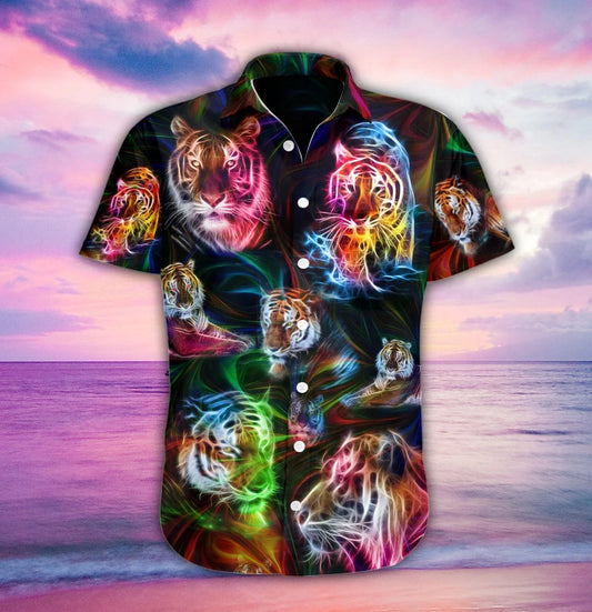 Head Of Tiger Fantasy Design Hawaiian Shirt, Hawaiian For Gift