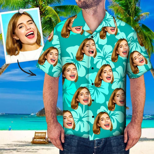 Léine Haváís Grianghraf Saincheaptha ag Bláthanna Hibiscus Gorm, Haváis le haghaidh Bronntanais