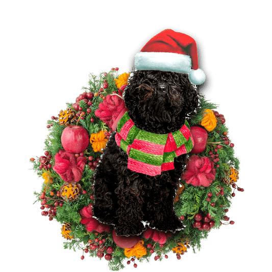 Black Poodle Christmas Christmas Plastic Hanging Ornament, Christmas Ornament Gift, Christmas Gift, Christmas Decoration