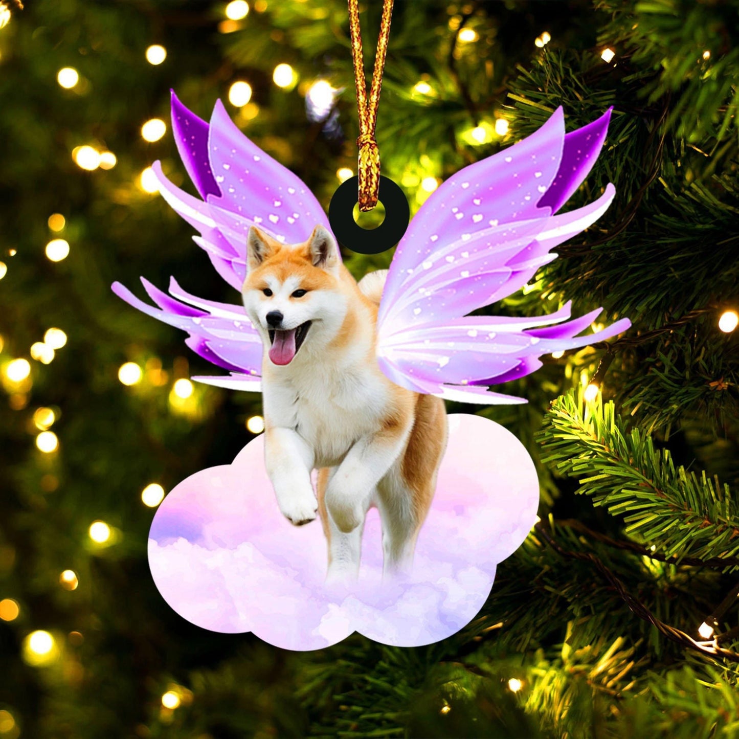 Akita Inu and wings gift for her gift for him gift for Akita Inu lover ornament, Christmas Ornament Gift, Christmas Gift, Christmas Decoration