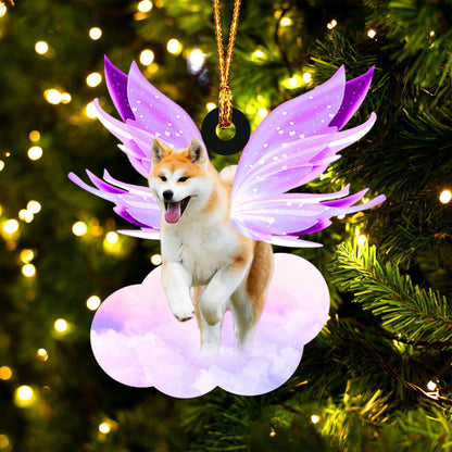 Akita Inu and wings gift for her gift for him gift for Akita Inu lover ornament, Christmas Ornament Gift, Christmas Gift, Christmas Decoration