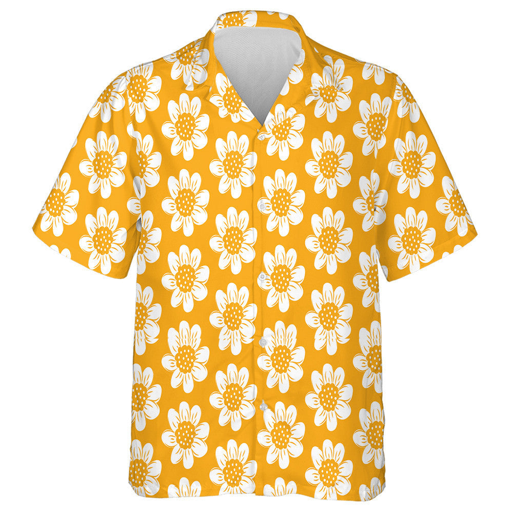 Lusanna Gréine Bán Ideal Péinteáilte le Láimhe Ar Chúlra Oráiste Léine Haváíais, Bronntanas Léine Haváíais, Bronntanas Nollag