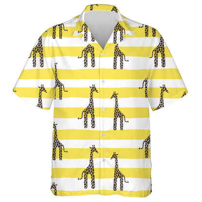 Péinteáil Patrún Sioráf Leanbh Buí Agus Bán Stráice Léine Haváís, Bronntanas Léine Haváís, Bronntanas Nollag