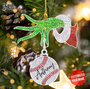 Baseball Christmas Custom Shape Ornament, Christmas Ornament Gift, Christmas Gift, Christmas Decoration