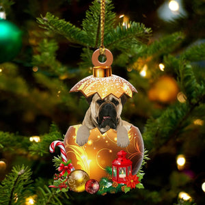 Bullmastiff In Golden Egg Christmas Ornament_3131, Pet Love Gift, Christmas Ornament, Christmas Gift