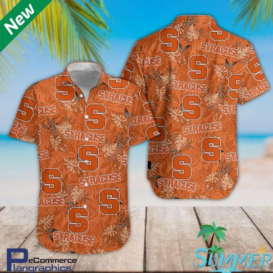 Syracuse Orange Aloha Shirt Hawaiian Aloha Shirt Hawaiian Shorts Beach Short Shirt, Hawaiian Shirt Gift, Christmas Gift