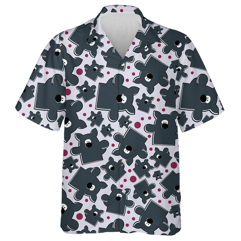 Mac Tíre Nice Agus Ponc Dearg ina Phuzal Jigsaw Léine Haváís, Bronntanas Léine Haváíais, Bronntanas Nollag