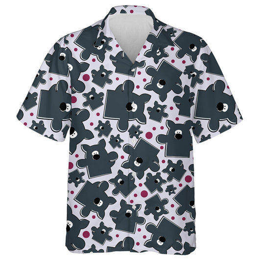 Mac Tíre Nice Agus Ponc Dearg ina Phuzal Jigsaw Léine Haváís, Bronntanas Léine Haváíais, Bronntanas Nollag