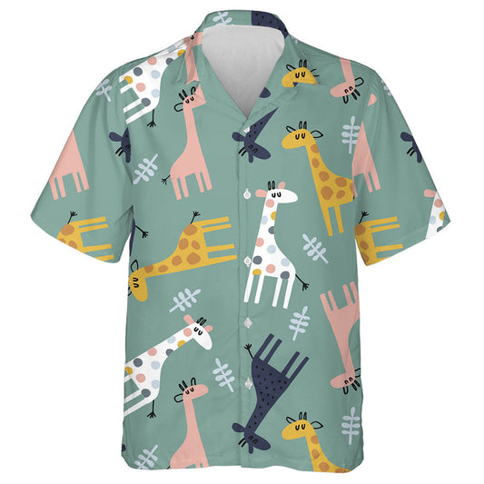 Separate Colored Of Giraffe Illustration Pattern Hawaiian Shirt,Hawaiian Shirt Gift, Christmas Gift