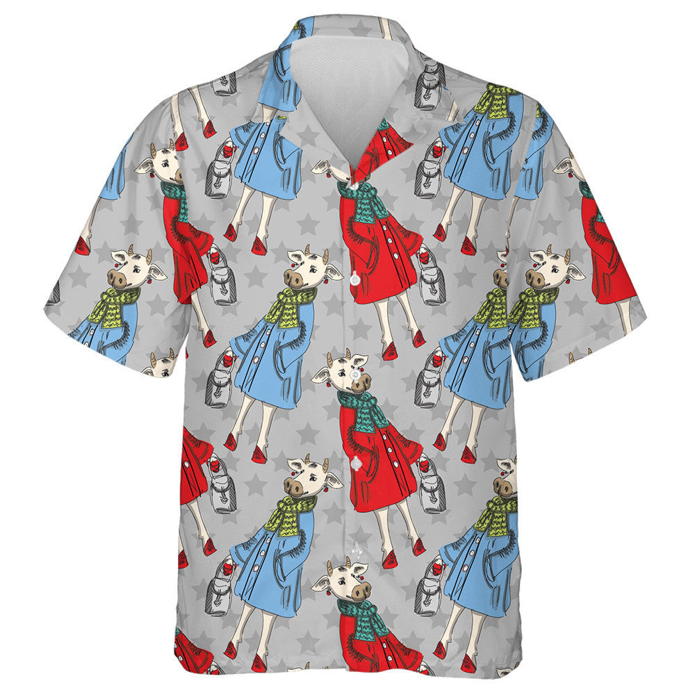 Bó Greannmhar Cóirithe Le Cóta Scarf Agus Mála Léine Haváí, Bronntanas Léine Haváís, Bronntanas Nollag