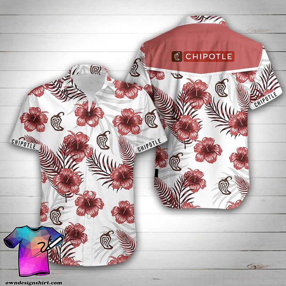 Chipotle Tropical Flower Hawaiian Shirt_Hawaiian Shirt Gift, Christmas Gift