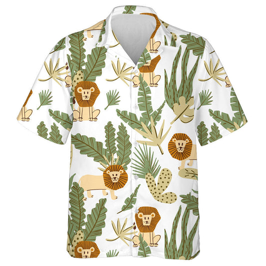 Lion Greannmhar I Léine Haváí Tropical Jungle, Bronntanas Léine Haváise, Bronntanas Nollag