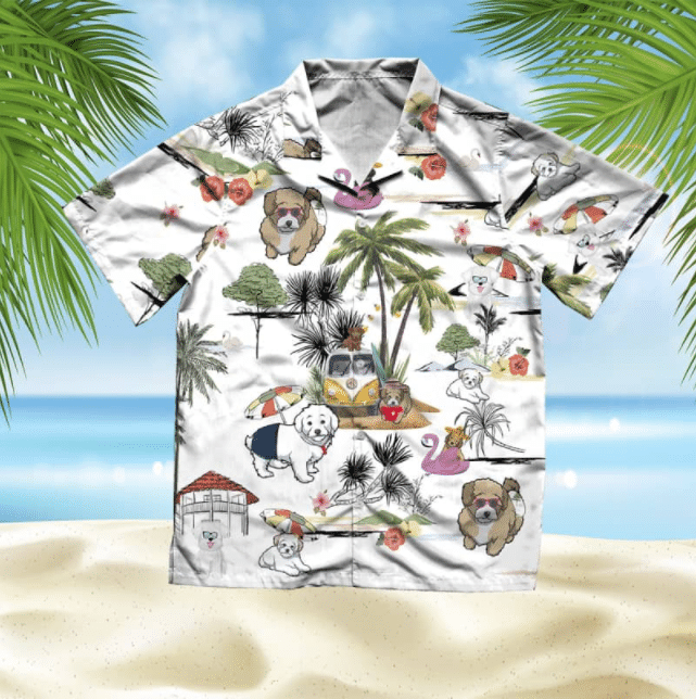Maltipoo Beach Style Pretty Ornamental Hawaiian Shirt,Hawaiian Shirt Gift, Christmas Gift
