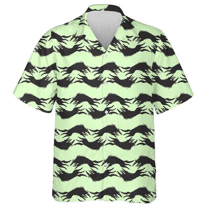 Silhouettes Of Wolf Attacks Horizontal Waves Hawaiian Shirt,Hawaiian Shirt Gift, Christmas Gift
