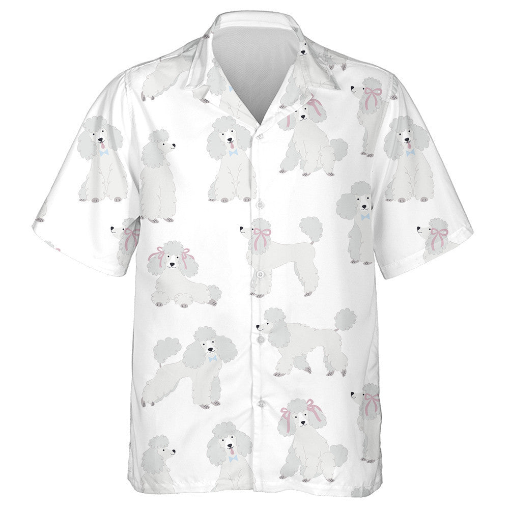 Adorable Poodles Dog On White Background Hawaiian Shirt, Hawaiian For Gift