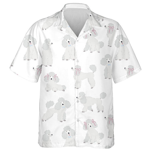 Adorable Poodles Dog On White Background Hawaiian Shirt, Hawaiian For Gift