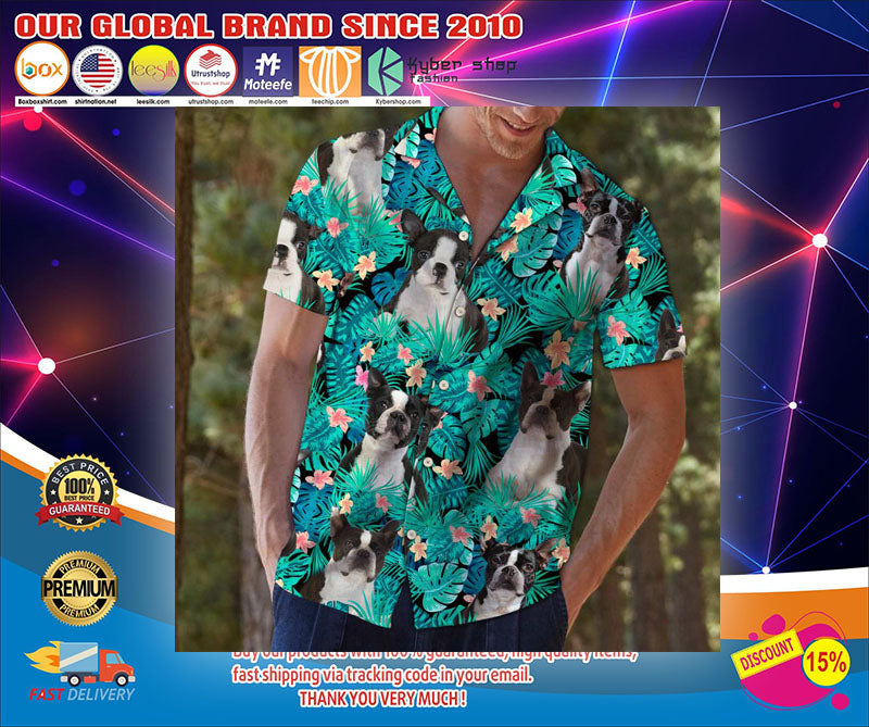 Boston Terrier Hawaiian Shirt, Hawaiian Shirt Gift, Christmas Gift