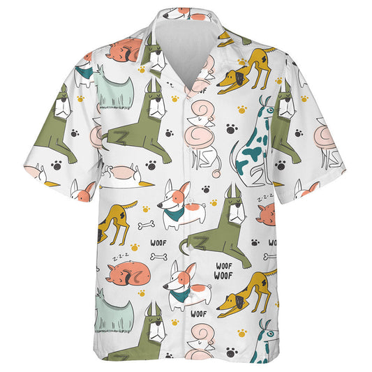 Cúlra Liath Madraí Cartúin Stíl Tarraingthe Cúlra Liath Léine Haváíais, Bronntanas Léine Haváíais, Bronntanas Nollag