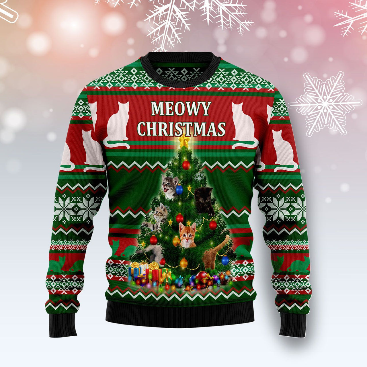 Cat Meowy Ugly Christmas Sweater, Christmas Ugly Sweater,Christmas Gift,Gift Christmas 2022
