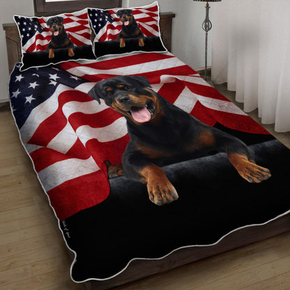 Rottweiler Dog American Quilt Bedding Set  Bedroom Set Bedlinen 3D,Bedding Christmas Gift,Bedding Set Christmas