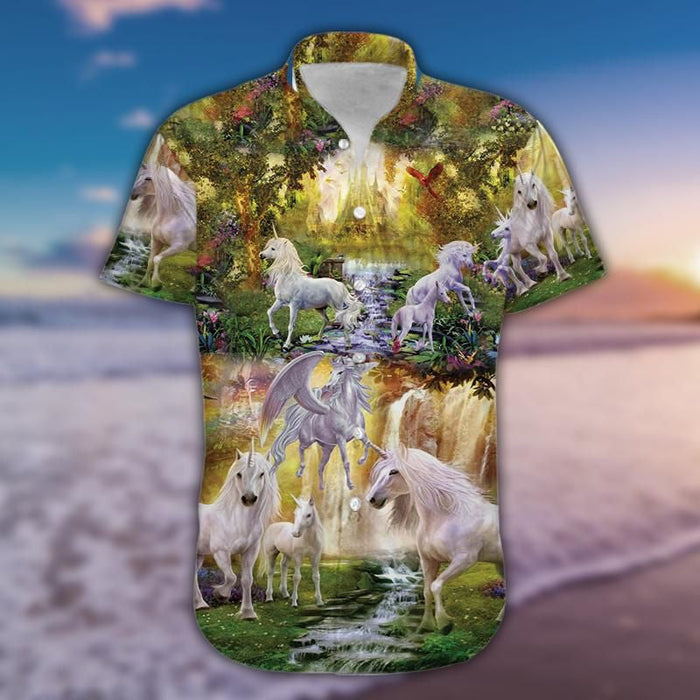 Amazing Unicorn In Fairytale Hawaiian Shirt, Hawaiian For Gift