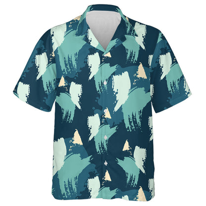 Patrún Scuab Péinteáil Ola Gorm Aqua Léine Haváíais Mhíleata Camo, Bronntanas Léine Haváíais, Bronntanas Nollag