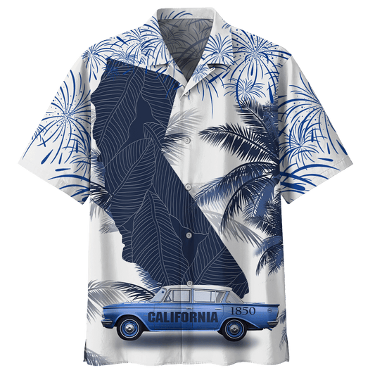 Crann Pailme Trópaiceach Le Léarscáil Chalifornia Agus Léine Haváí an Charr, Bronntanas Léine Haváíais, Bronntanas Nollag