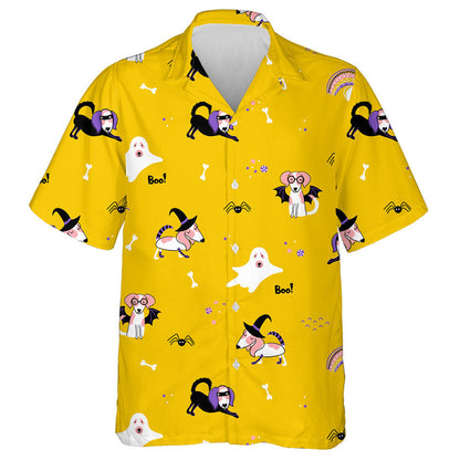 Halloween Beagle Dog In Masquerade Costumes Hawaiian Shirt, Hawaiian For Gift