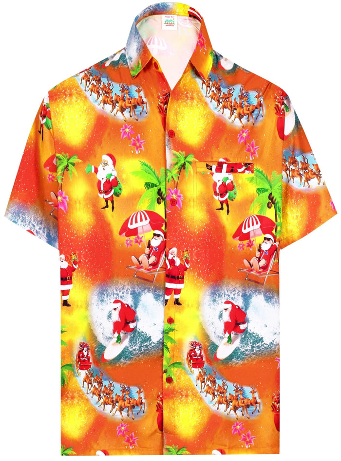 Vibrant Color Santa Giving Gifts Christmas Design Hawaiian Shirt, Hawaiian Shirt Gift, Christmas Gift