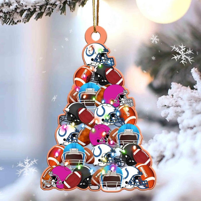 American football lovely tree gift for American football lover gift for sport lover Christmas Plastic Hanging Ornament, Christmas Ornament Gift, Christmas Gift, Christmas Decoration