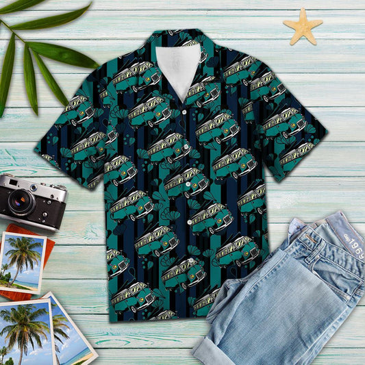 Typical Blue Caravan Summer Design Hawaiian Shirt, Hawaiian For Gift