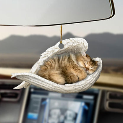 Ornáid Aingeal Codlata Longhair na Breataine, Bronntanas Ornáide Nollag, Bronntanas Nollag, Maisiú Nollag