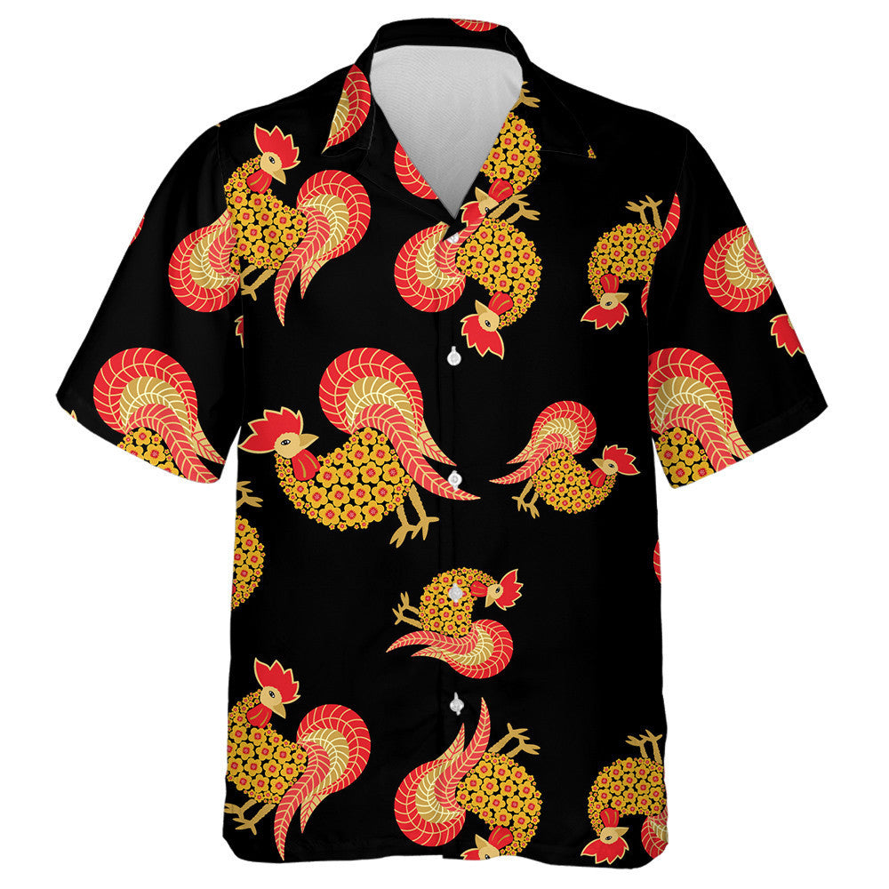 Beautiful Chicken With Feathers By Flowers Hawaiian Shirt, Hawaiian For Gift