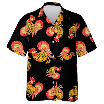 Beautiful Chicken With Feathers By Flowers Hawaiian Shirt, Hawaiian For Gift