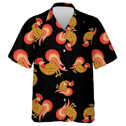 Beautiful Chicken With Feathers By Flowers Hawaiian Shirt, Hawaiian For Gift