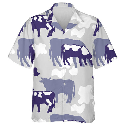 Spotted Drawn Funny Cows And Lettering Hawaiian Shirt,Hawaiian Shirt Gift, Christmas Gift