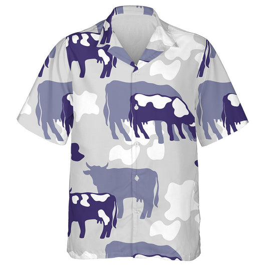 Spotted Drawn Funny Cows And Lettering Hawaiian Shirt,Hawaiian Shirt Gift, Christmas Gift