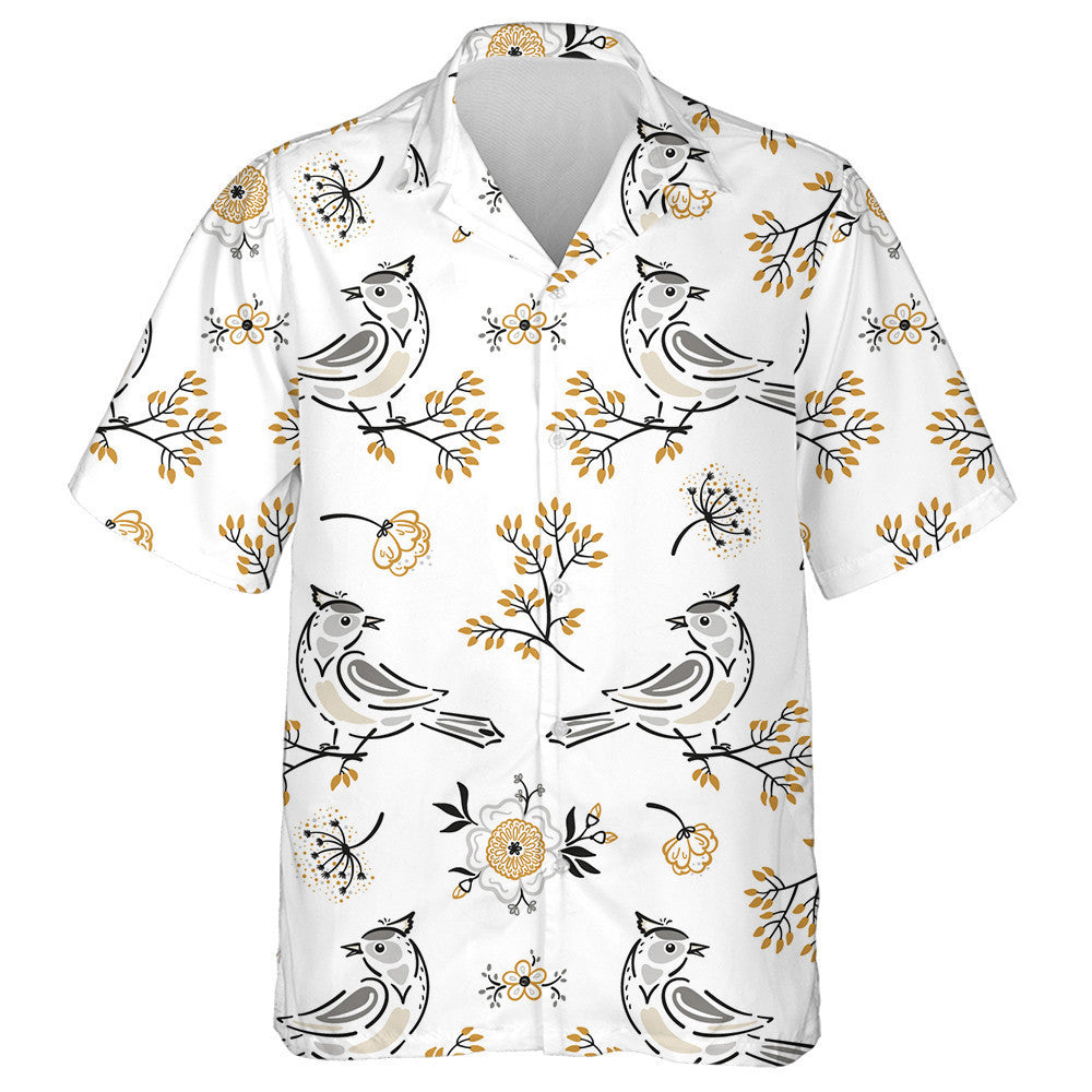 Spring Floral With Birds Flowers And Leave Hawaiian Shirt, Hawaiian Shirt Gift, Christmas Gift