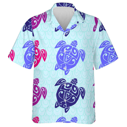 Sea Turtle In The Maori Style Hawaiian Shirt,Hawaiian Shirt Gift, Christmas Gift