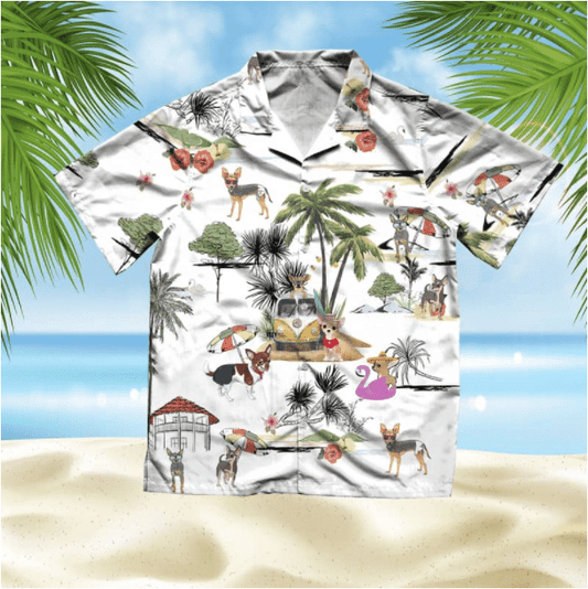 Chihuahua Beach Style Pretty Ornamental Hawaiian Shirt, Hawaiian For Gift