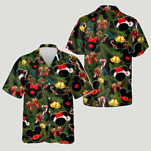 Magic Mouse Ears Christmas Mouse Tropical Jungle Hawaiian Shirt, Hawaiian Shirt Gift, Christmas Gift