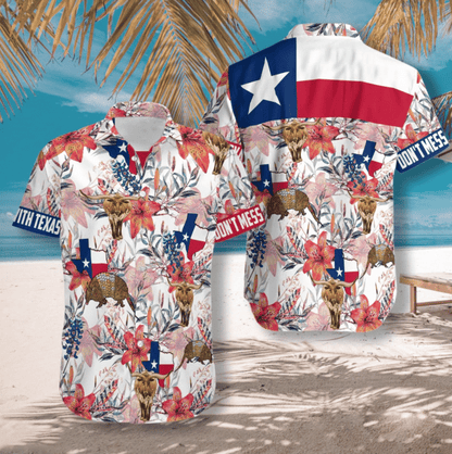 Flag Texas Peace Crazy Background Design Hawaiian Shirt,Hawaiian Shirt Gift, Christmas Gift