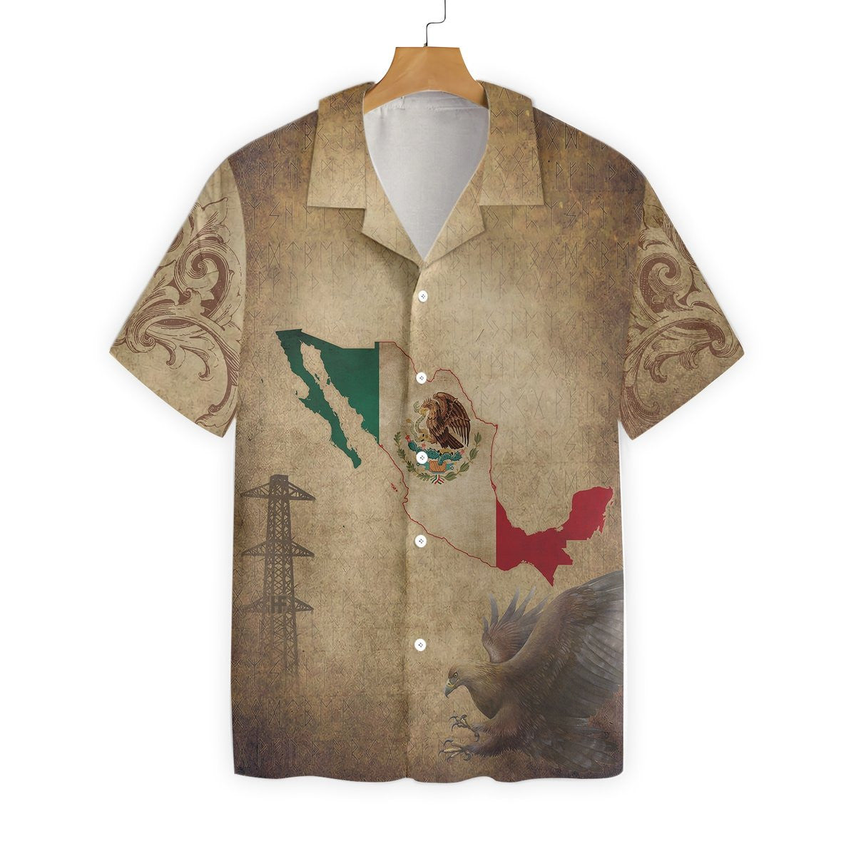 Herencia Mexico Awesome Background Design Hawaiian Shirt, Hawaiian For Gift