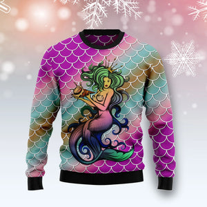 Mermaid Light Ugly Christmas Sweater,Christmas Ugly Sweater,Christmas Gift,Gift Christmas 2024