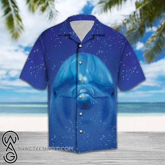 Dolphin Face Hawaiian Shirt â€“ Maria_Hawaiian Shirt Gift, Christmas Gift
