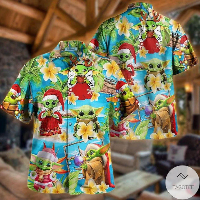 A Merry Christmas I Wish You Yoda Hawaiian Shirt,Hawaiian Shirt Gift,Christmas Gift